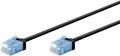 Produktbild: goobay 74242 CAT 6A Patchkabel slim/Ultraflexibles RJ45 CAT 6A Netzwerkkabel U/UTP CU/Dünnes Ethernet Kabel mit kurzen Steckern / 10 Gbit/s LSZH, Knickschutz/schwarz 15m