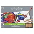 Produktbild: MegaColor, 24er Set im Metalletui, Extra Dicke Mine, Satten Auftrag – Wachsig...