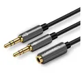 Produktbild: UGREEN AUX-3,5 mm Miniklinke (weiblich) - 2x 3,5 mm Miniklinke (männlich) Audio-Kabel