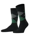 Produktbild: Burlington Tagessocke Crew King SO (Argyle-Muster) #23 schwarz/grün Herren - 1 Paar, Größe: 46-50