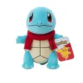 Produktbild: Pokémon PKW3102-20 cm Winter Plüsch - Schiggy mit Schal, offizielles Plüsch
