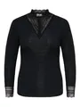 Produktbild: ONLY CARMAKOMA Damen Cartilde Glitter L/S Highneck Top Noos, Black, X-Large