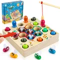 Produktbild: Spielzeug ab 2 Jahre Magnetisches Angelspiel Montessori 2 in 1 Magnetische Sp...