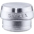 Produktbild: Halder Schonhammerkopf SIMPLEX Kopf-Ø 80 mm Weichmetall silber hart (3209.080)