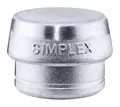 Produktbild: Gummihammer HALDER SIMPLEX Ersatzeinsatz Weichmetall silber 80mm