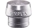 Produktbild: HALDER 3209080 Schonhammerkopf SIMPLEX Kopf-D. 80 mm Weichmetall silber hart