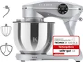Produktbild: KLAMER Küchenmaschine 1800W, Knetmaschine mit 6 Liter Edelstahl Schüssel, 10 Geschwindigkeitsstufen mit Timer, Rührbesen, Knethaken, Schneebesen und Spritzschutz
