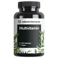 Produktbild: natural elements Multivitamin – 365 Tabletten Jahresvorrat – Vitamine A-Z, mit Vitamin K1 und K2