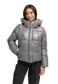 Produktbild: MARIKOO Damen Winterjacke (XS-XXL) - gesteppt, abnehmbare Kapuze, Magnetverschlussleiste - N097 - Grey Größe M - Gr.M
