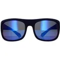 Produktbild: Polaroid Wrap Mens blau grau blau Spiegel polarisierte Sonnenbrille