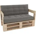 Produktbild: Lermowood Palettenmöbel Mpe Sofa 120 x 80 cm Natur | Europaletten Indoor und Outdoor Lounge Gartenmöbel Holz Gartenmöbel Set Lounge Möbel Terra... - Naturbelassen
