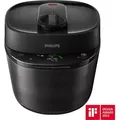 Produktbild: Philips HD2151/40 All-in-One-Multikocher mit Schnellkochfunktion, 1000 W, 5 l Fassungsvermögen, 35 voreingestellte Programme, Schnellkochen, Druck... - Schwarz