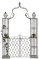 Produktbild: DanDiBo Rosenbogen mit Tor Pforte Metall 275x170 cm Rundbogen Torbogen Pergola, 110241 Schmiedeeisen Rankhilfe Gartentor
