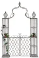 Produktbild: Rosenbogen mit Tor Pforte Metall 275x170 cm Rundbogen Torbogen Pergola 110241