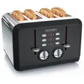 Produktbild: Arendo - Automatik Toaster 4 Scheiben in Edelstahl - bis zu vier Sandwich und Toast-Scheiben - Bräunungsgrad 1-6