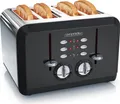 Produktbild: Arendo - Automatik Toaster 4 Scheiben in Edelstahl - bis zu vier Sandwich und Toast-Scheiben - Bräunungsgrad 1-6 - Aufwärm- und Auftaufunktion - Krümelschublade - 1630 Watt - GS