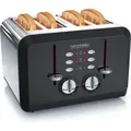 Produktbild: Automatik Toaster 4 Scheiben in Edelstahl - bis zu vier Sandwich und Toast-Scheiben - Bräunungsgrad 1-6 - Aufwärm- und Auftaufunktion - Arendo