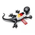 Produktbild: Audi 85H087009C Duftgecko würzig Lufterfrischer Gecko, schwarz, Trikot weiß mit Deutschlandflagge