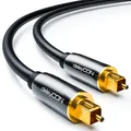 Produktbild: 1m Toslink Audio Kabel Optisches Audiokabel Metallstecker LWL SPDIF Digital 5mm