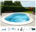 Produktbild: my POOL BWT Ovalpool PREMIUM mit sandfarbener Innenfolie (Komplett-Set, 10-tlg), Höhe 120 cm, in verschiedenen Größen