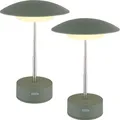 Produktbild: 2er Set LED Tischleuchte, grün, Touchdimmer, höhenverstellbar