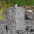 Produktbild: CLGarden Quellstein Brunnen GS30 klein für Garten Set Granit Säule Gartenbrunnen Vorgarten Stein Springbrunnen mit LED-Beleuchtung