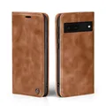 Produktbild: Handy Hülle für Google Pixel 6a Klapp Magnet Smartphone Cover Case Braun