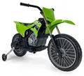 Produktbild: INJUSA Kawasaki KX85 Elektromotorrad für Kinder ab 3 Jahren – 12V Elektro-Motorrad mit Stützrädern & Gaspedal 6 km/h