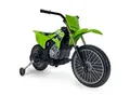 Produktbild: INJUSA Kawasaki KX85 Elektromotorrad für Kinder ab 3 Jahren – 12V Elektro-Motorrad mit Stützrädern & Gaspedal 6 km/h