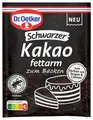 Produktbild: Schwarzer, Fettarmer Kakao zum Backen Fettarmer, schwarzer Kakao zum Backen, ...