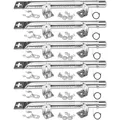 Produktbild: Universal Grill Brenner Ersatz, 31-45cm, Edelstahl, 6 Stk. für Landmann & Co.