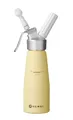 Produktbild: HENDI Sahnespender, Inklusive Set aus 3 Polypropylen Spritztüllen und Reinigungsbürste, Sahne-Mousses-Desserts-kalten Schäumen, Sahnesyphon, 0,5L, ø80x(H)260mm, Aluminium, Pastellgelb