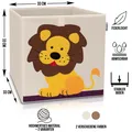 Produktbild: Lifeney Aufbewahrungsbox Kinderzimmer Löwe hell Spielzeugkiste Faltbox Kinder