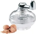 Produktbild: Westmark Muskatmühle Ufo | Muskatnussmühle transparent chrom | Edelstahl-Messer | Vorratsbehälter | Ø 8,5 cm
