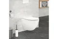 Produktbild: LuxeBath Tiefspül-WC Spülrandloses Wand Hänge WC aus Keramik mit WC-Sitz Absenkautomatik, Toilette ohne Spülrand Weiß, Tornadospülung, Softclose-Klodeckel