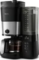 Produktbild: Philips All-in-1 Filter-Kaffeemaschine mit integriertem Mahlwerk, schwarz (HD7900/50)