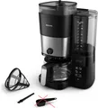 Produktbild: Philips HD7900/50 Kaffeemaschine, schwarz, Mahlwerk mit Mahlscheiben, 1,25-Liter