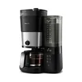 Produktbild: Philips Filterkaffeemaschine, schwarz, 1,25 l, mit integrierter Mühle
