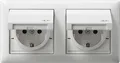 Produktbild: GIRA 115803, CEE 7/3, CEE 7/4, Weiß, IP44, 250 V, 16 A