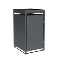 Produktbild: Mülltonnenbox Mülltonnenhaus Müllbox ULM 120/240 Liter 68x80x116cm, Stahl grau
