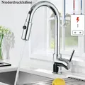 Produktbild: Niederdruck Küchenarmatur Ausziehbar mit Brause Edelstahl Wasserhahn Küche Chrom