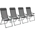 Produktbild: Tectake 4Er Set Aluminium Gartenstuhl Maurine Klappbar Wetterfest Und Uvbeständig Anthrazit