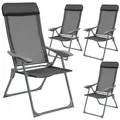 Produktbild: tectake Gartenstuhl, Anthrazit, Metall, 59x110x73 cm, Gartenmöbel, Gartenstühle, Gartenstühle