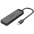 Produktbild: 5in1 mit 4 Ports USB 3.0 und USB-C Kabel Vention Dockingstation in Schwarz 1m