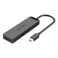 Produktbild: 5in1 mit 4 Ports USB 3.0 und USB-C Kabel in Schwarz 1m Vention Dockingstation