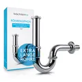 Produktbild: Universal Röhrensiphon extra lang für Waschbecken & Waschtisch - Ablaufgarnit...