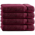 Produktbild: TRENDBUY24 Handtuch Set Handtücher Duschtücher Gästetücher Baumwolle Frottee Premium 4er Set, 100% Baumwolle (4-St), Duschtuch rot 50 cm x 100 cm