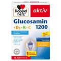 Produktbild: Doppelherz Glucosamin 1200 + D3 + K + C - 30 Tabletten für Knorpelfunktion