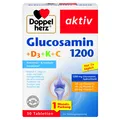 Produktbild: ✅ Doppelherz Glucosamin 1200 Vitamin D3 Vitamin K Vitamin C 30 Tabletten ✅