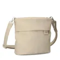 Produktbild: Zwei Damen Handtasche Mademoiselle.M M8 Umhängetasche 3 Liter klassische Crossbody Bag aus weichem Kunstleder mit Kragen & Hauptfach mit Reißverschluss (nubuk-linen)